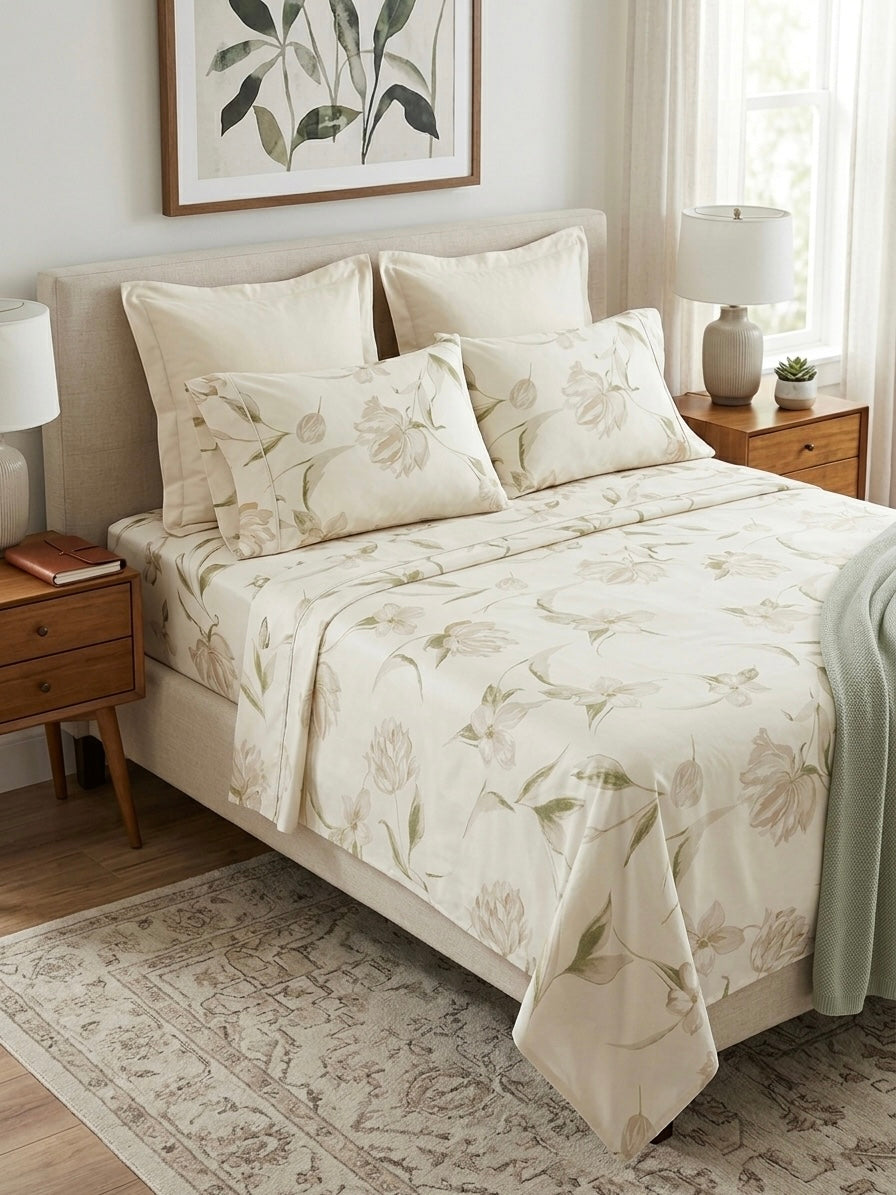 Flat Printed Bedsheet – Stylish Printed Design