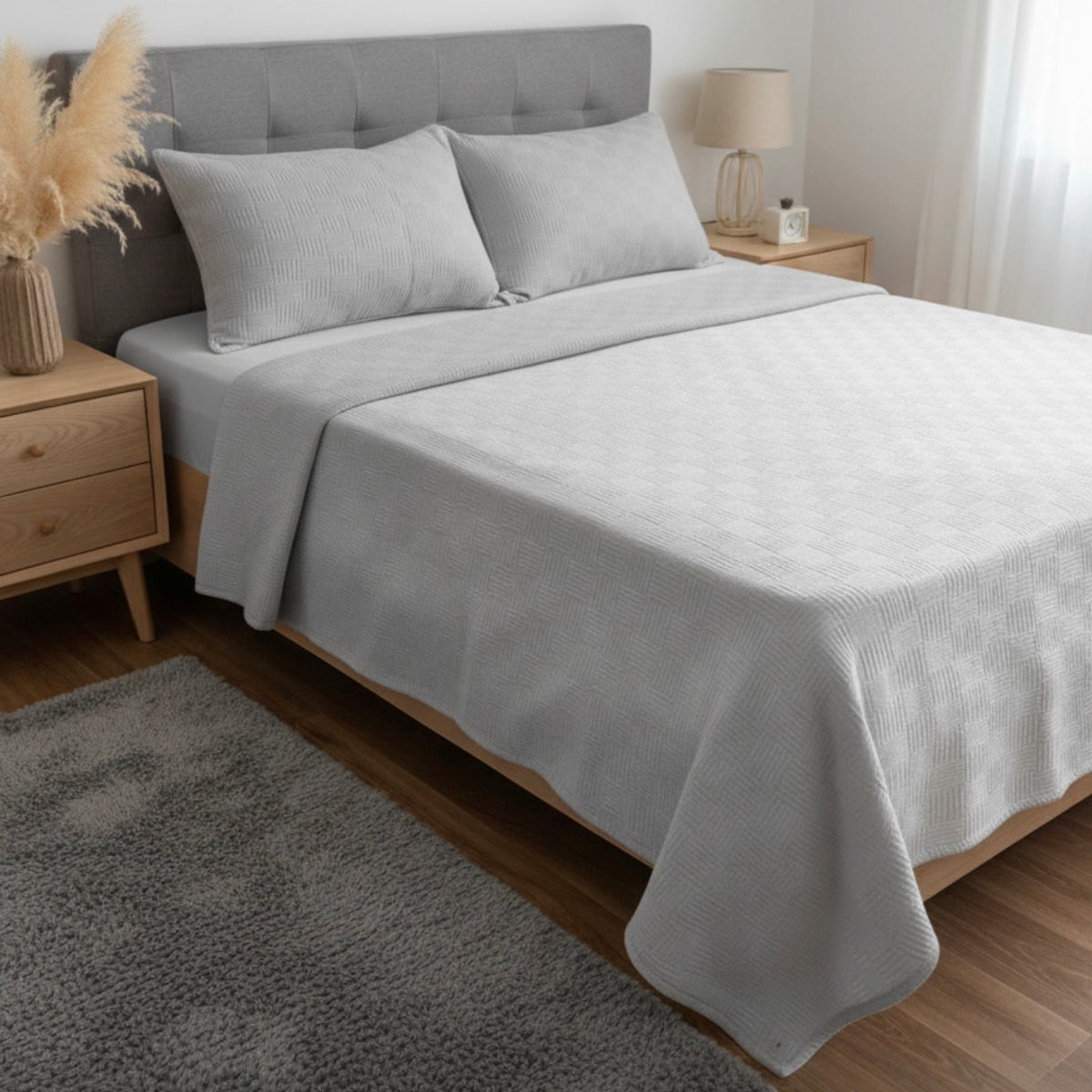 Waffle Bed Cover – Stylish & Textured