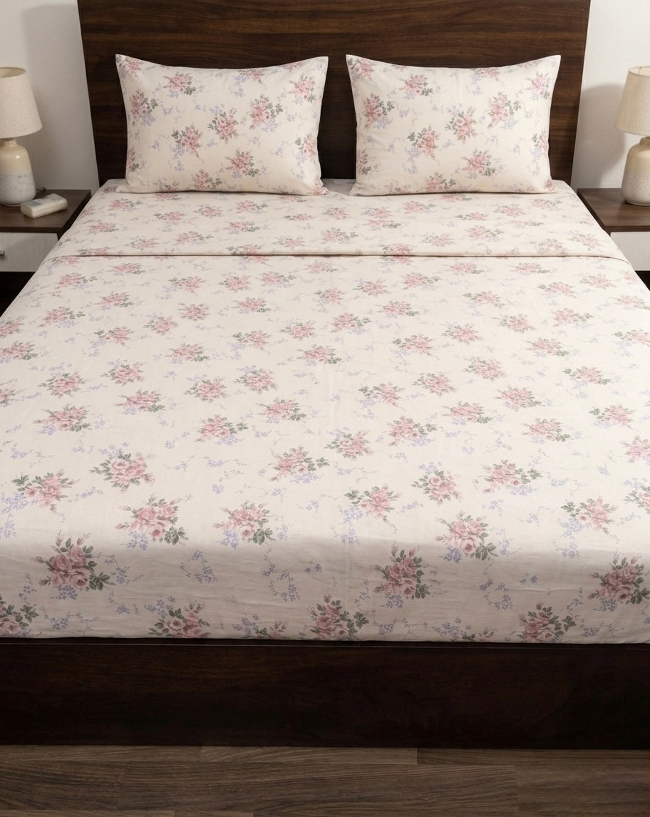 Flat Printed Bedsheet – Stylish Printed Design