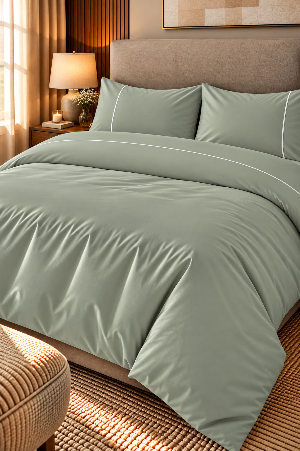 1-Line Duvet Cover & 2 Pillowcases with 1-Line