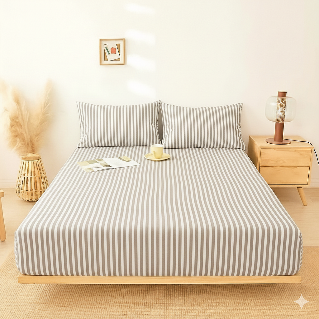 Fitted Printed Bedsheet – Stylish Printed Design