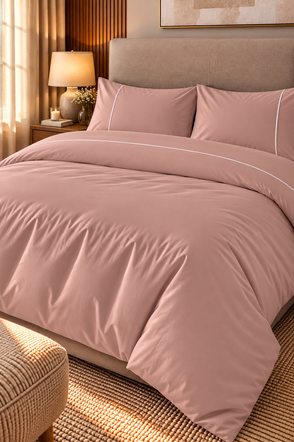 1-Line Duvet Cover & 2 Pillowcases with 1-Line