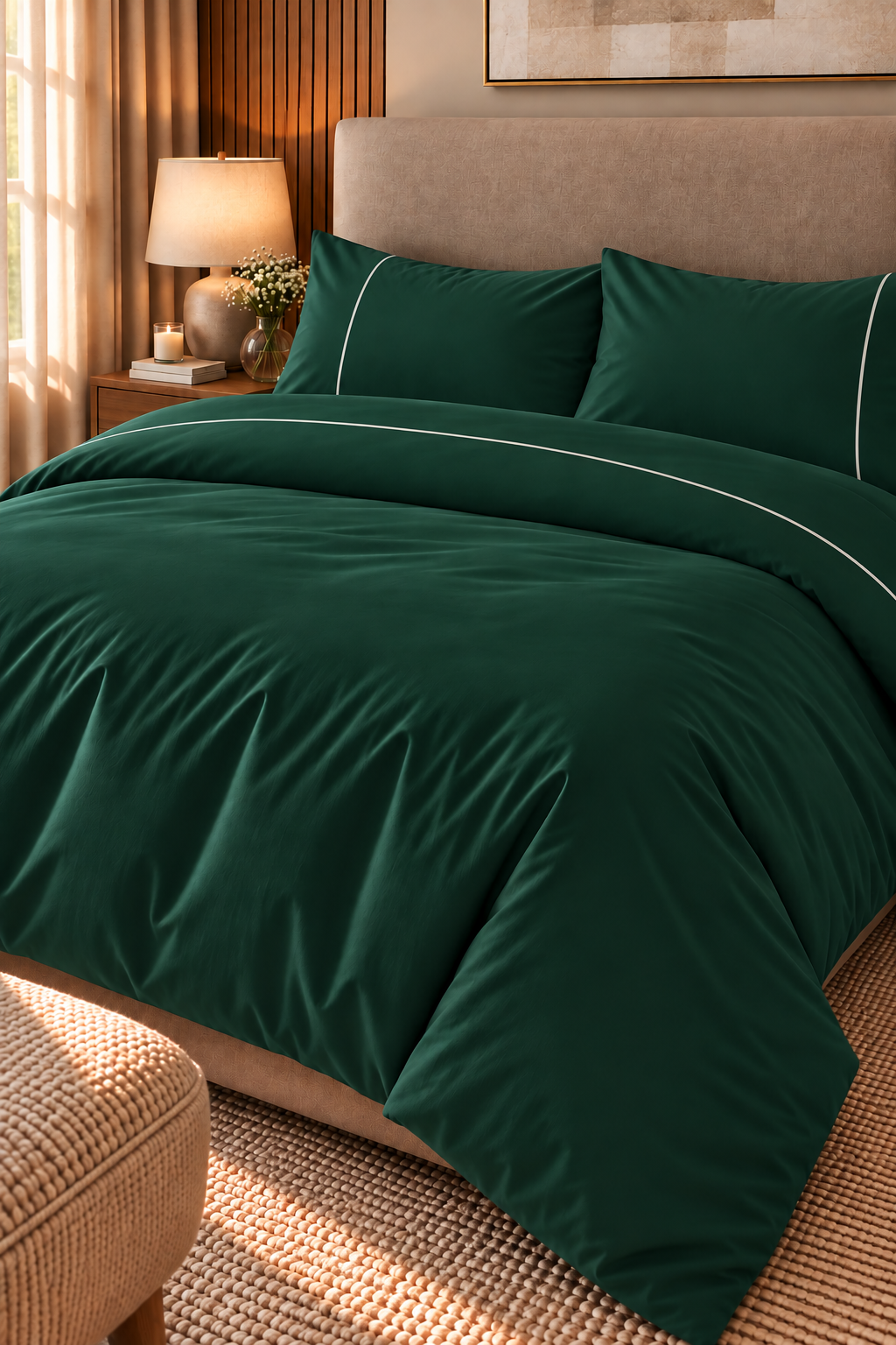 1-Line Duvet Cover & 2 Pillowcases with 1-Line