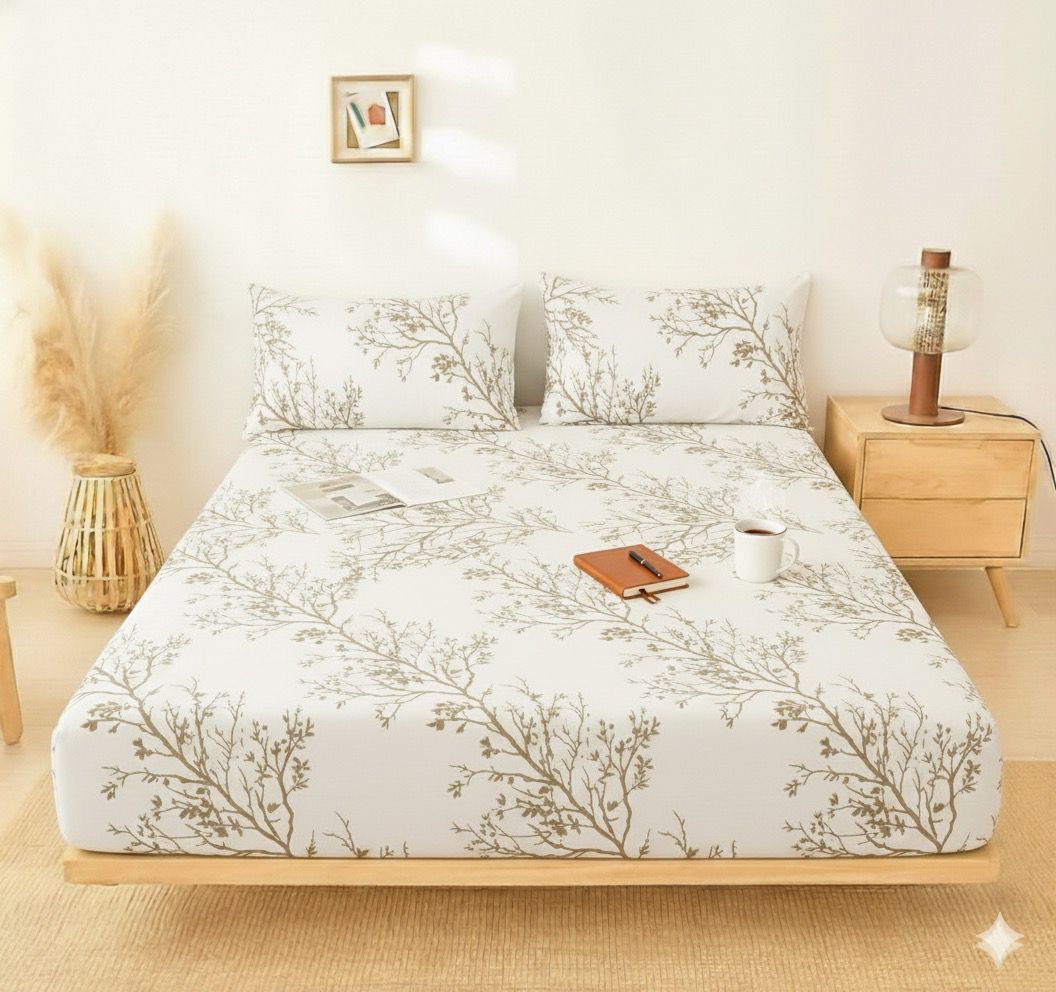 Fitted Printed Bedsheet – Stylish Printed Design