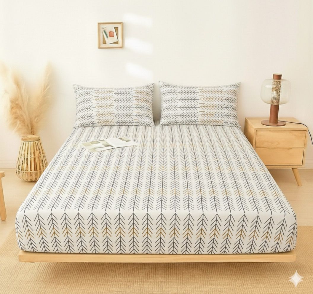 Fitted Printed Bedsheet – Stylish Printed Design