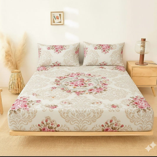 Fitted Printed Bedsheet – Stylish Printed Design