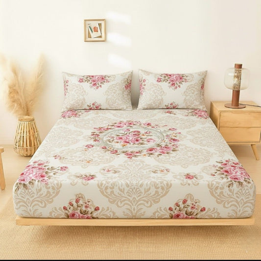 Fitted Printed Bedsheet – Stylish Printed Design