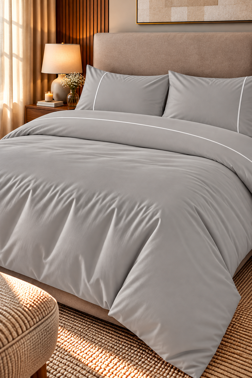 1-Line Duvet Cover & 2 Pillowcases with 1-Line