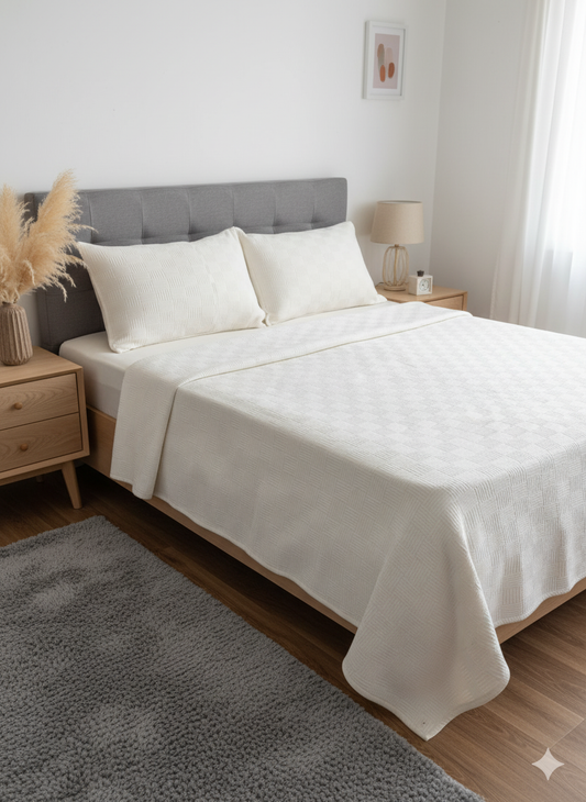 Waffle Bed Cover – Stylish & Textured